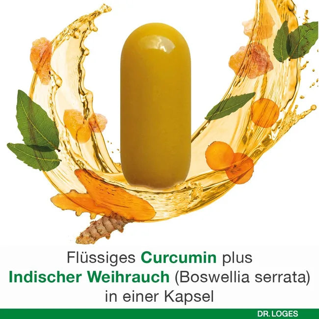 curcumin-Loges plus Boswellia 120 Capsules | High-Bioavailability Curcumin, Boswellia & Vitamin D3 | Joint & Mobility Support | PZN 14037248