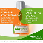 Vitasprint® Pro Energie | 75 mg Caffeine + Ginseng, Guarana & B Vitamins for Concentration & Energy | 24 Drinking Bottles | PZN 14050266