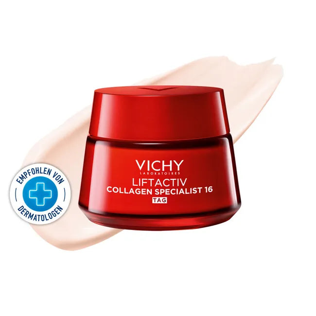 Vichy Liftactiv Collagen Specialist 16 Day Cream 50ml | Anti-Aging Moisturizer with Collagen Peptides, Niacinamide & Vitamin Cg | PZN 14060537