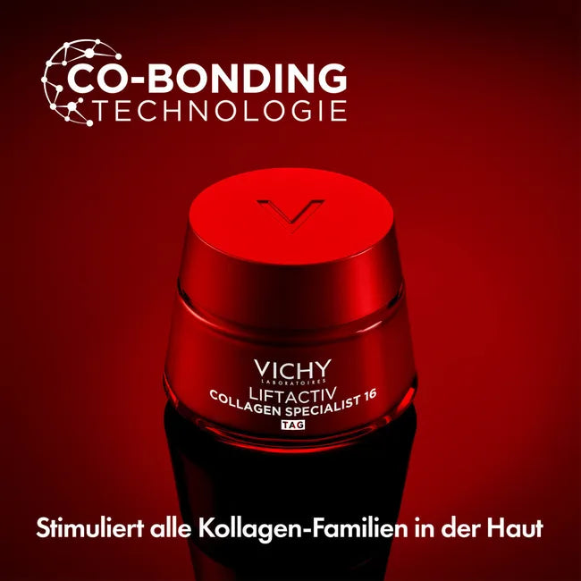 Vichy Liftactiv Collagen Specialist 16 Day Cream 50ml | Anti-Aging Moisturizer with Collagen Peptides, Niacinamide & Vitamin Cg | PZN 14060537