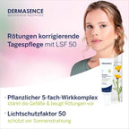 Dermasence RosaMin Tinted Day Cream SPF 50 30ml | Color-Correcting Moisturizer for Redness-Prone Skin | Medium Tint PZN 14171030