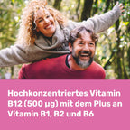 EUNOVA B12 Plus | High-Dose Vitamin B12 500 μg + B1, B2 & B6 | Energy & Fatigue Support | 10 × 8 ml Drinking Ampoules | PZN 14299936