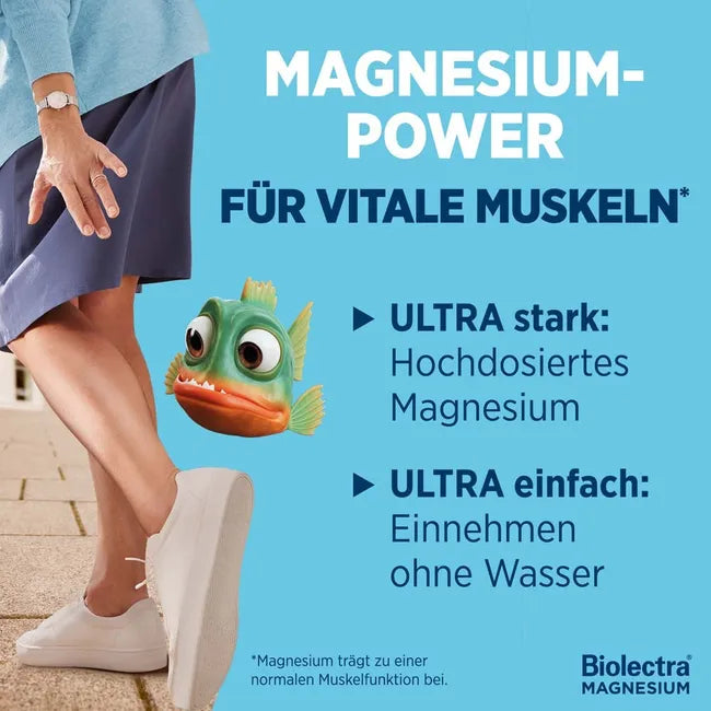 Biolectra® Magnesium 400 mg Ultra Direct Lemon | High-Dose Magnesium | 60 Sticks | PZN 14371289
