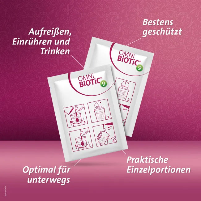 OMNi-BiOTiC SR-9 56 Sachets | 9 Live Probiotic Strains | 7.5 Billion CFU | Gut Microbiome Support | PZN 15198261