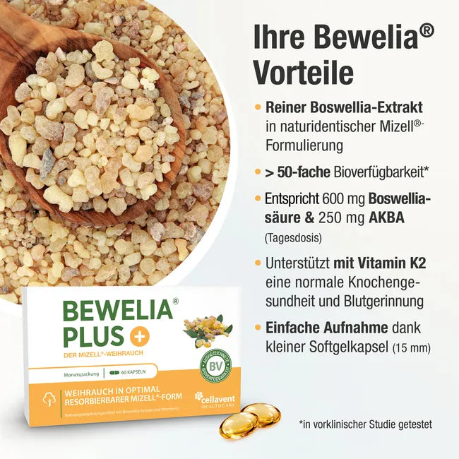 德国原装Bewelia保护关节和骨骼胶囊 60粒 乳香提取物 AKBA 维生素 K2 PZN 15562123