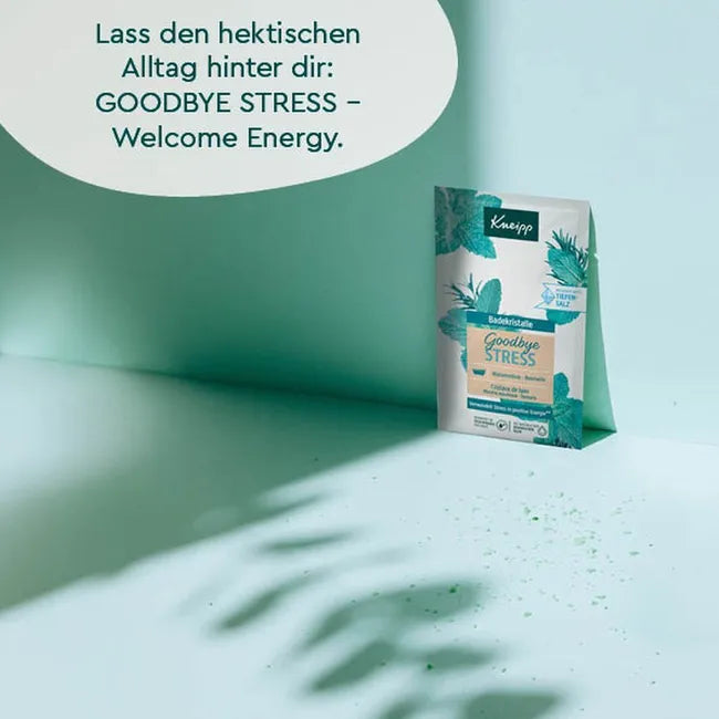 Kneipp Goodbye Stress Bath Crystals | Water Mint & Rosemary Essential Oil | 10 × 60 g Value Pack | PZN 15613228