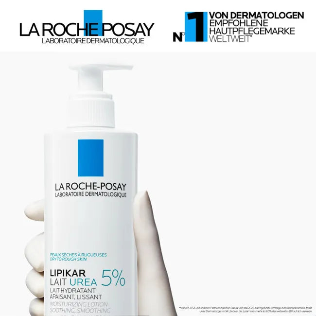 La Roche-Posay Lipikar Lait Urea 5+ Body Lotion | 5% Urea, Shea Butter & Allantoin | Very Dry, Rough & Sensitive Skin | Children & Adults | 400 ml | PZN 15996784