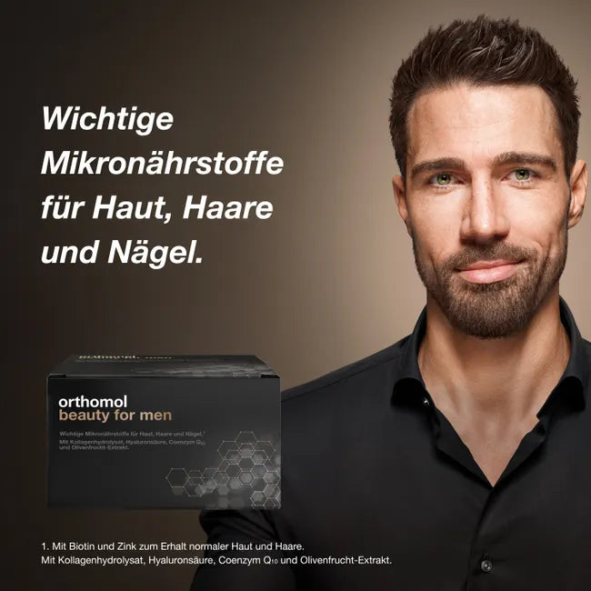 Orthomol Beauty Couple Duo Set | Beauty for Women (PZN 15404743) + Beauty for Men (PZN 16016960) | 60 Daily Drinking Vials | Hair, Skin & Nails | Made in Germany
