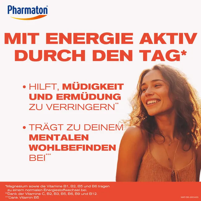 Pharmaton® Vitality with Ginseng G115® | 12 Vitamins + 6 Minerals for Energy & Vitality | 100 Tablets | PZN 16038766