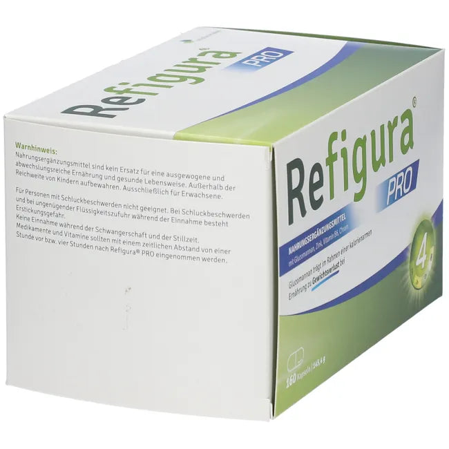 Refigura PRO | Glucomannan, Zinc, Vitamin B6 & Chromium | Weight & Metabolism Support | Vegan | 160 Capsules | PZN 16122142