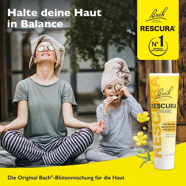 Bach RESCURA Cream | Shea Butter, Glycerin & Original Bach Flower Essence Blend | Moisturizing & Soothing Skin Care | 30 ml | PZN 16391824