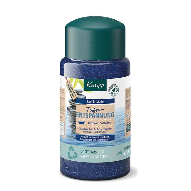 Kneipp Deep Relaxation Bath Crystals | Patchouli Essential Oil & Sandalwood Extract | Vegan | 600 g | PZN 16503996