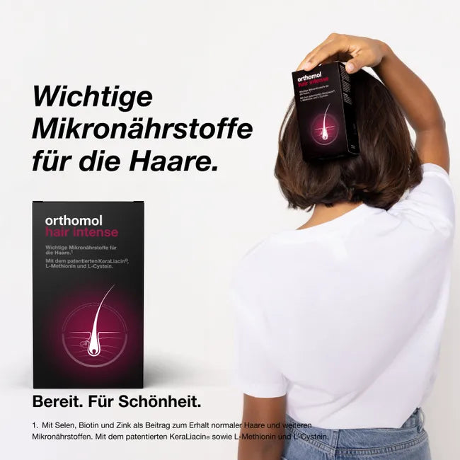 Orthomol Hair Complete Duo Set | Hair Intense 60 Capsules (PZN 16563662) + Hair Solution 100 ml (PZN 19637817) | Complete Inside & Outside Hair Care | Made in Germany