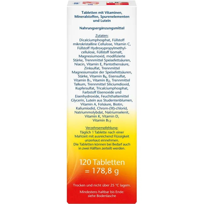 Doppelherz aktiv A–Z Complete DEPOT 120 Depot Tablets | Complete Multivitamin & Mineral Formula | 23 Vitamins, Minerals, Trace Elements & Lutein | PZN 16732219
