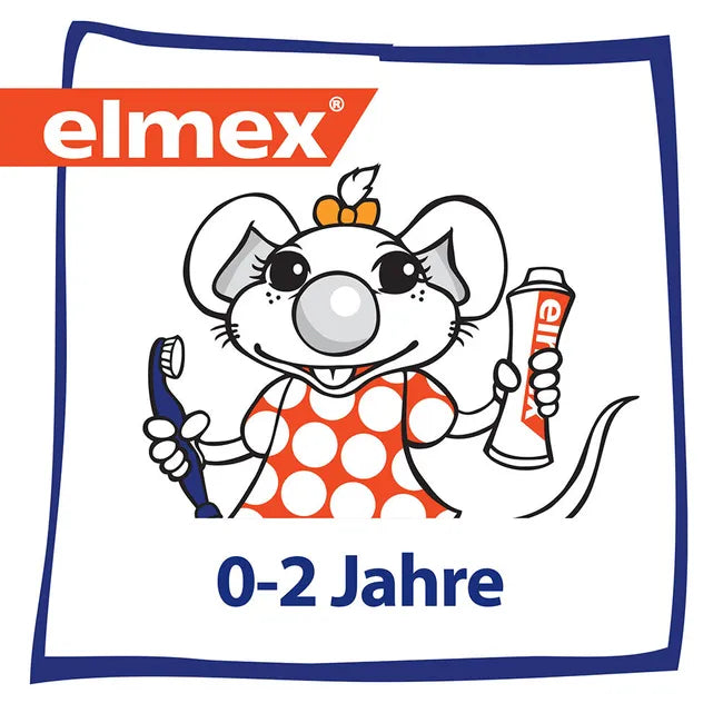 elmex Baby Oral Care Set 0–2 Years | 3× Baby Toothpaste 50 ml + Learning Toothbrush | First Milk Teeth | PZN 16783375 + 01561249