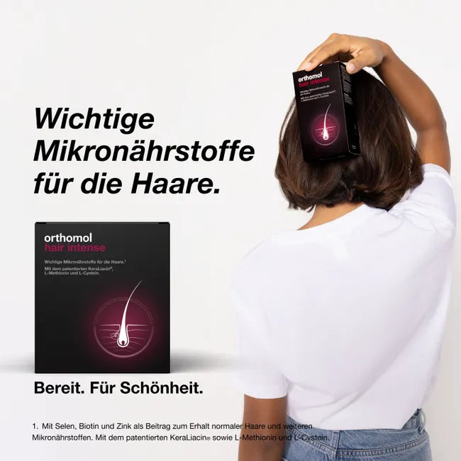 Orthomol Hair Complete Duo Set | Hair Intense Capsules (PZN 16866061) + Hair Solution 100 ml (PZN 19637817) | Inside & Outside Hair Care | Made in Germany