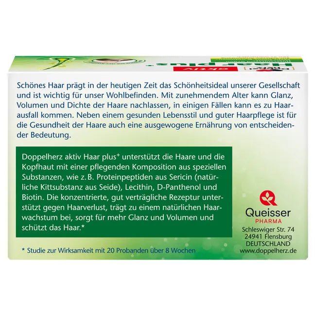 Doppelherz aktiv Haar plus+ 4-Pack Bundle 28 Hair Ampoules (4 × 7 × 6 ml) PZN 16866090 | Scalp Hair Serum | Supports Natural Hair Growth