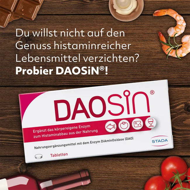 Daosin DAO酶片 120片 | 组胺支持补充剂 | PZN 16872989