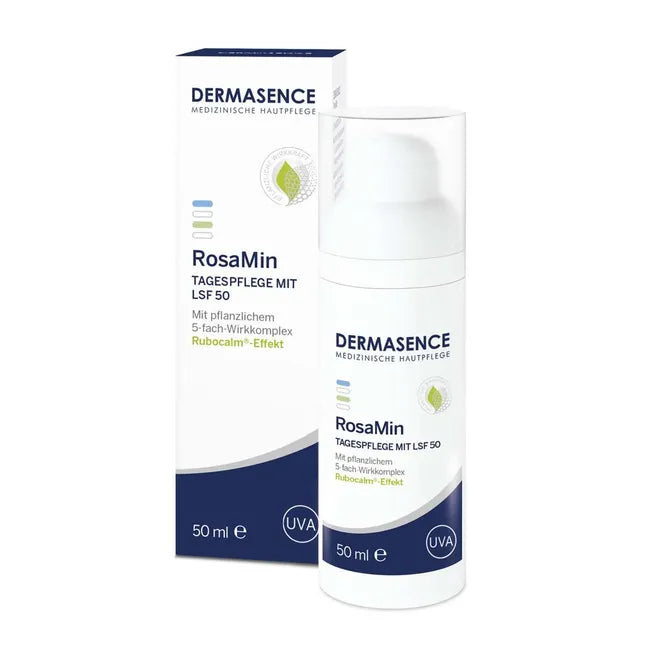Dermasence RosaMin Day Cream SPF 50 50ml | Soothing Moisturizer for Redness-Prone & Sensitive Skin | Fragrance-Free PZN 16901099