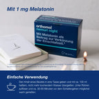 Orthomol Nemuri Night Hot Drink | 1 mg Melatonin + Magnesium, L-Tryptophan, Glycine & Plant Extracts | 30 Sachets | PZN 16918007