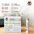 Doppelherz System Kollagen Extra 30 Drinking Vials PZN 17215437 2.5 g Collagen Peptides + Hyaluronic Acid | Hair, Skin & Connective Tissue Support