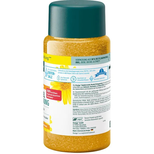 Kneipp Muscle Relaxation Bath Crystals | Arnica, Rosemary & Natural Essential Oils | Warming Bath Salts | 600 g | PZN 17443090
