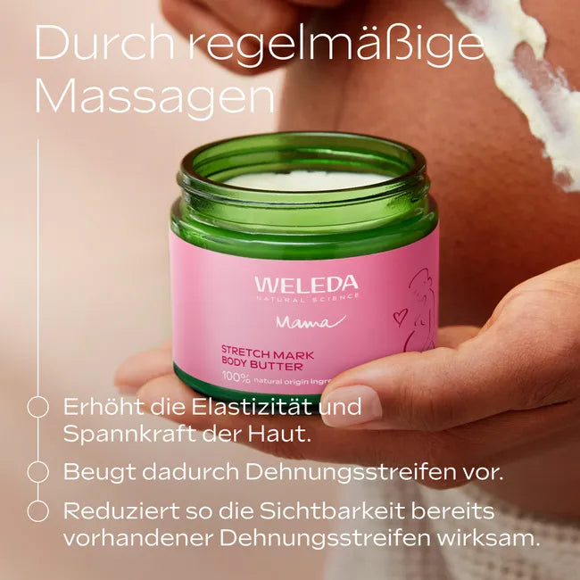 Weleda Pregnancy Skin Care Duo | Pregnancy Body Oil + Pregnancy Body Butter | Stretch Mark Prevention & Intensive Hydration | Made in Germany