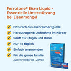 Ferrotone Natural Iron Natural Iron-Rich Water 28 × 20 ml Sachets | Gentle Iron Supplement | 5 mg Iron per Sachet | PZN 17888343