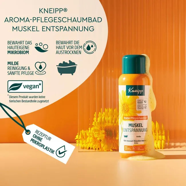 Kneipp Muscle Relaxation Aroma Care Bubble Bath | Arnica, Rosemary & Natural Essential Oils | 400 ml | PZN 18076015