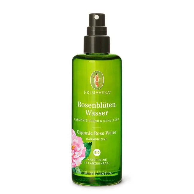 PRIMAVERA Organic Rose Blossom Water | Damask Rose Hydrosol Face Mist | Soothing & Hydrating Skin Care | 100 ml | PZN 18191897