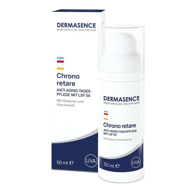 Dermasence Chrono Retare Anti-Aging Day Cream SPF 50 50ml | Hydrating Anti-Aging Moisturizer with Niacinamide & Hyaluronic Acid | Fragrance-Free PZN 18338320