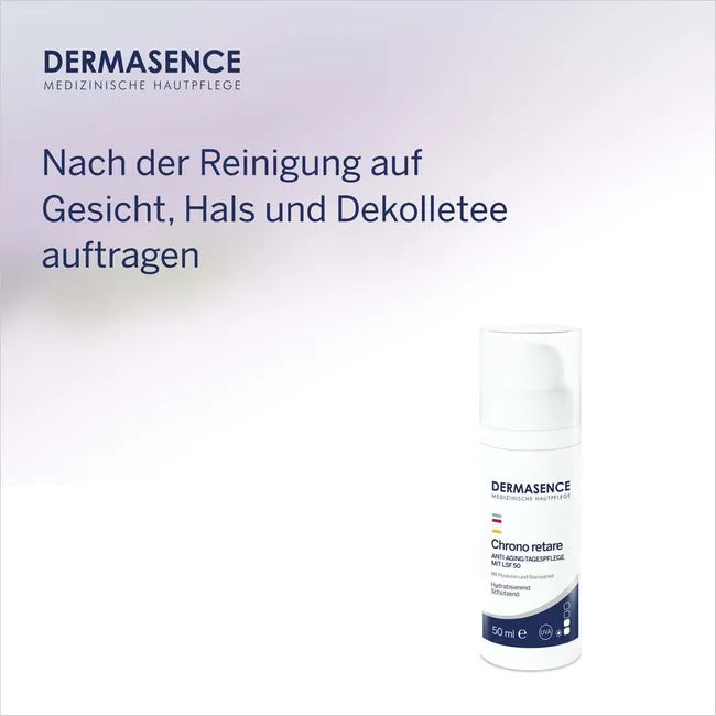 Dermasence Chrono Retare Anti-Aging Day Cream SPF 50 50ml | Hydrating Anti-Aging Moisturizer with Niacinamide & Hyaluronic Acid | Fragrance-Free PZN 18338320