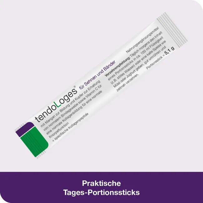 tendoLoges Tendon & Ligament Support | 5 g Collagen Peptides + Vitamin C, Manganese & Copper | 45 Sticks | PZN 18354394