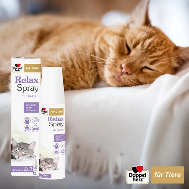 Doppelherz Relax Spray for Cats | Synthetic Feline Pheromones & Lavender | Calming Environment Spray for Home & Travel | 90 ml | PZN 18404689