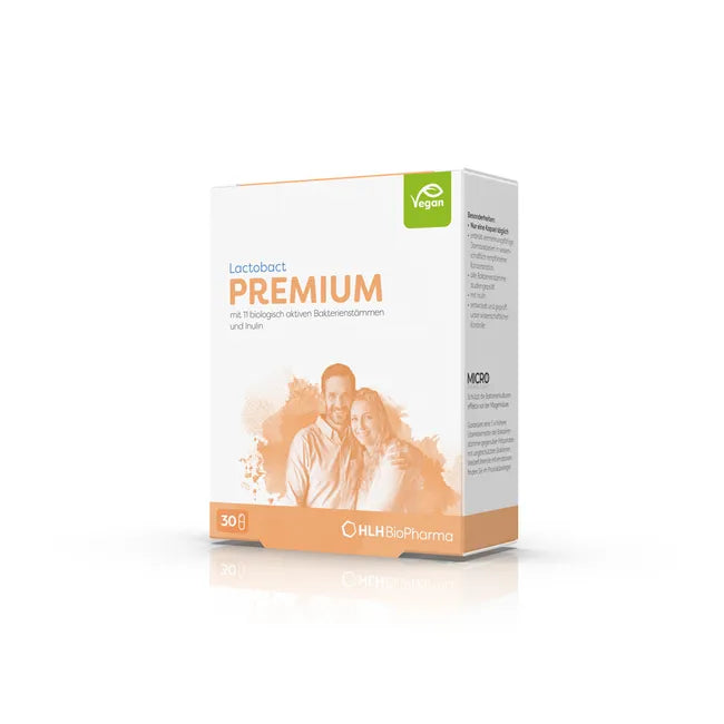 Lactobact PREMIUM Probiotic Capsules 30 Capsules | 11 Live Bacterial Strains | 8 Billion CFU | Gut Microbiome Support | PZN 18487422