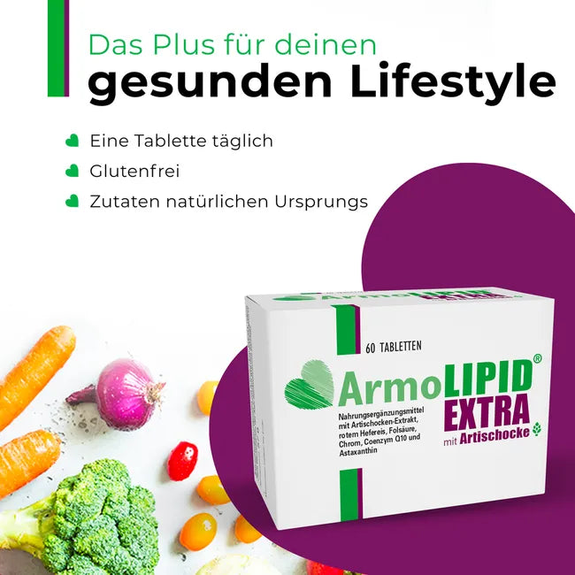 ArmoLIPID EXTRA with Artichoke 60 Tablets | Red Yeast Rice, Artichoke Extract, Coenzyme Q10 & Chromium PZN 18498733