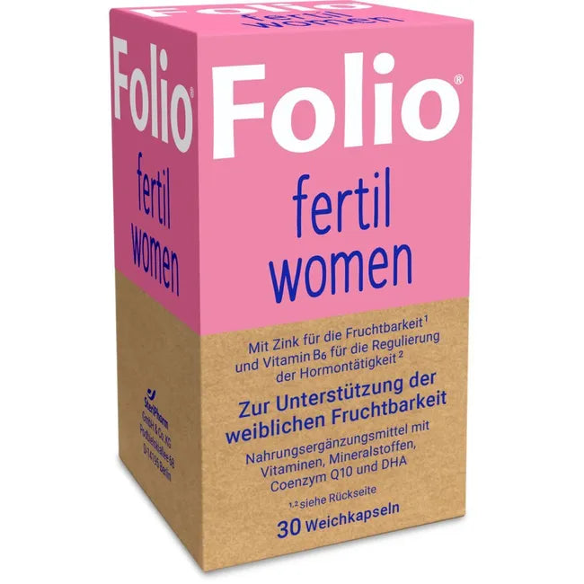 Folio fertil women 30 Soft Capsules | Female Fertility & Preconception Support | Bioactive Folate, DHA, Coenzyme Q10, Iron & Essential Micronutrients | PZN 18671404