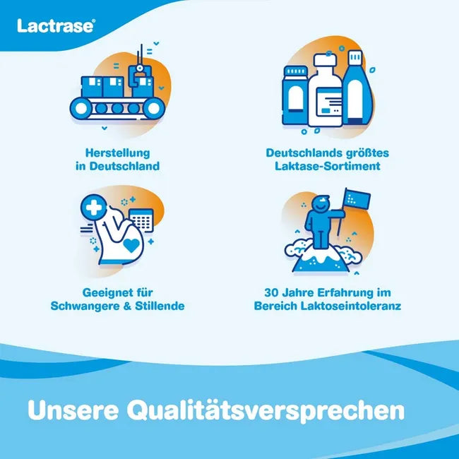 Lactrase 18,000 FCC Lactase Tablets Refill Pack 200 Vegan Tablets | High Strength Lactase Enzyme | For Lactose Intolerance | Made in Germany | PZN 18684016