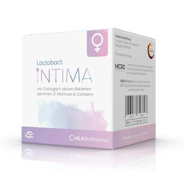 Lactobact INTIMA 30 Delayed-Release Capsules | Cranberry, D-Mannose & Probiotics for Women's Urinary & Intimate Health | PZN 18739349