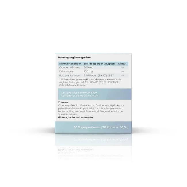 Lactobact INTIMA 30 Delayed-Release Capsules | Cranberry, D-Mannose & Probiotics for Women's Urinary & Intimate Health | PZN 18739349
