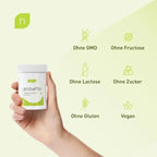 nupure Probaflor PLUS Probiotic 60 Capsules | 20 Live Probiotic Strains | 25 Billion CFU | Chicory Inulin & Peppermint Extract | Delayed-Release Capsules | PZN 18757229