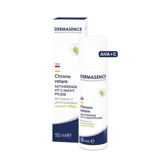 Dermasence Chrono Retare Activating Vitamin C Night Cream 50ml | Overnight Anti-Aging Treatment with Vitamin C, Glycolic Acid & Urea |PZN 18768285