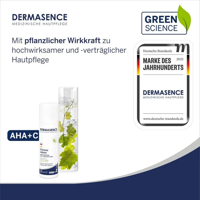 Dermasence Chrono Retare Activating Vitamin C Night Cream 50ml | Overnight Anti-Aging Treatment with Vitamin C, Glycolic Acid & Urea |PZN 18768285