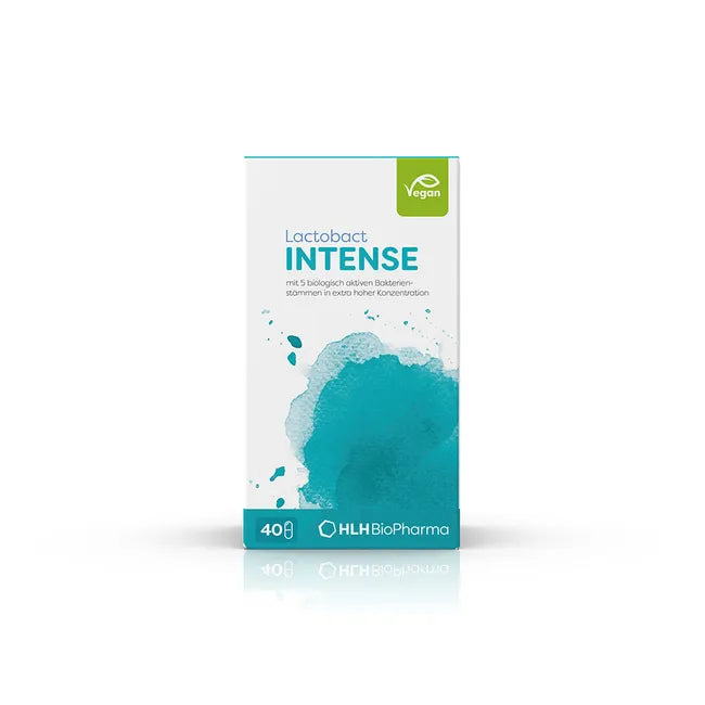Lactobact INTENSE Probiotic 40 Capsules | 20 Billion CFU | 5 Live Bacterial Strains | Delayed-Release Capsules | Suitable for ages 8 and up PZN 18794673