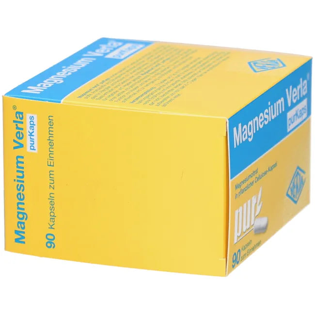 Magnesium Verla® purKaps | 150 mg Magnesium Citrate for Muscles, Nerves & Energy | Pure Vegan Formula | 90 Capsules | PZN 18812520