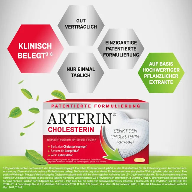 Arterin胆固醇片，30片 PZN 18843911