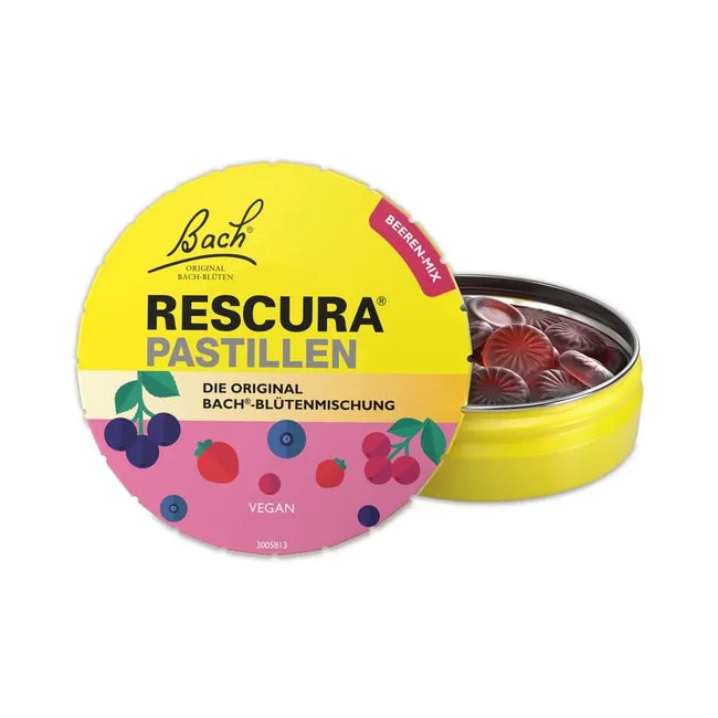 Bach RESCURA Berry Mix Pastilles 250g | Original Bach® Flower Essence Blend | Sugar-Free | Vegan | 5 × 50 g | Family Value Pack PZN 19096385