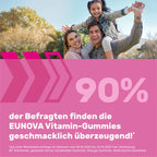 EUNOVA Schulhelden Gummies 2-Pack | Vitamin B6, B12, D3, Iron & Aronia | Energy & Cognitive Support | Strawberry | 2 × 60 Gummies | PZN 19128926