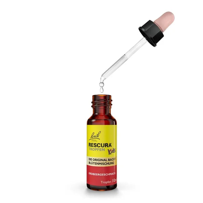 Bach RESCURA Kids Alcohol-Free Drops | Original Bach® Flower Essence Blend | Strawberry Flavor | Alcohol-Free | 10 ml | PZN 19169440