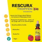 Bach RESCURA Kids Alcohol-Free Drops | Original Bach® Flower Essence Blend | Strawberry Flavor | Alcohol-Free | 10 ml | PZN 19169440